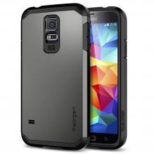 Tвърд гръб / капак / SGP Spigen SLIM ARMOR за Samsung Galaxy S5 G900 - сив