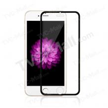 3D full cover Tempered glass screen protector Apple iPhone 6 / 6S / Извит стъклен скрийн протектор за Apple iPhone 6 / 6S - черен