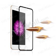 3D full cover Tempered glass screen protector Apple iPhone 6 / 6S / Извит стъклен скрийн протектор за Apple iPhone 6 / 6S - черен