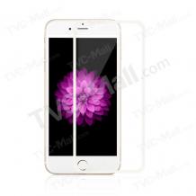 3D full cover Tempered glass screen protector Apple iPhone 6 / 6S / Извит стъклен скрийн протектор за Apple iPhone 6 / 6S - сребрист