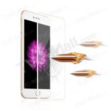 3D full cover Tempered glass screen protector Apple iPhone 6 / 6S / Извит стъклен скрийн протектор за Apple iPhone 6 / 6S - сребрист