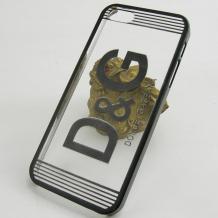 Луксозен твърд гръб / капак / за Apple iPhone 5 / iPhone 5S - черен / Dolche and Gabbana