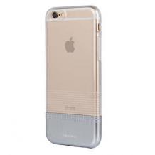 Луксозен силиконов калъф / гръб / TPU NUOKU Clear Series за Apple iPhone 6 4.7'' - прозрачен / сребрист кант