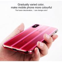 Луксозен твърд гръб Baseus Aurora Ultra-thin Electroplating Case за Apple iPhone XS Max - розов