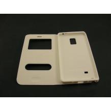 Кожен калъф Flip тефтер S-view Flexi за Samsung Galaxy Note Edge N915 - бял