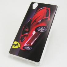 Силиконов калъф / гръб / TPU за Lenovo P70 - червено Ferrari