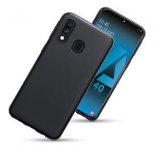 Силиконов калъф / гръб / TPU за Motorola One Vision - черен / мат