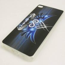Силиконов калъф / гръб / TPU за Huawei Ascend P8 - черен / Infinity
