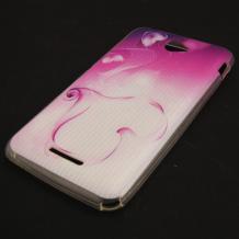 Силиконов калъф / гръб / TPU за Sony Xperia E4 - преливащ / бяло и розово