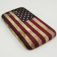 Силиконов калъф / гръб / TPU за Huawei Ascend Y511 - Retro American flag