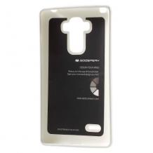 Луксозен силиконов калъф / гръб / TPU Mercury GOOSPERY Jelly Case за LG G4 Stylus - бял