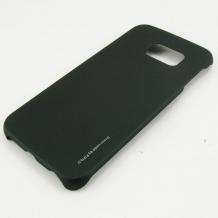 Твърд гръб / капак / Sevenday's METALLIC за Samsung Galaxy S6 Edge G925 - черен