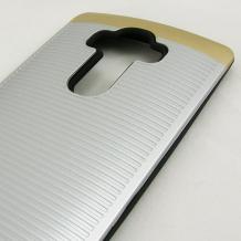 Твърд гръб / капак / със силиконов кант YOUYOU за LG G4 - сив