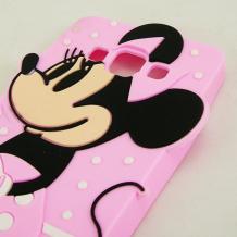 Силиконов калъф / гръб / TPU 3D за Samsung Galaxy A5 SM-A500F / Samsung A5 - розов / Minnie mouse