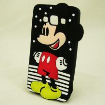 Силиконов калъф / гръб / TPU 3D за Samsung Galaxy A5 SM-A500F / Samsung A5 - черен / Mickey mouse