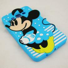 Силиконов калъф / гръб / TPU 3D за Samsung Galaxy A5 SM-A500F / Samsung A5 - син / Minnie mouse