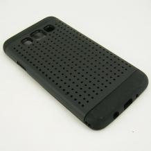 Твърд гръб / капак / със силиконов кант Perforated за Samsung Galaxy A5 SM-A500F / Samsung A5 - черен