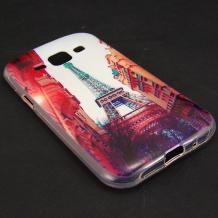 Силиконов калъф / гръб / TPU за Samsung Galaxy J1 - цветен / Айфелова кула