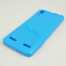 Силиконов калъф / гръб / TPU за Lenovo A6000 / A6010 - син / гланц