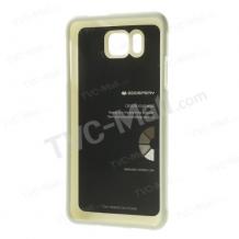 Луксозен силиконов калъф / гръб / TPU Mercury GOOSPERY Jelly Case за Samsung Galaxy Alpha G850 - бял