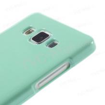 Луксозен силиконов калъф / гръб / TPU Mercury GOOSPERY Jelly Case за Samsung Galaxy A5 SM-A500F / Samsung A5 - светло зелен