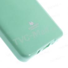 Луксозен силиконов калъф / гръб / TPU Mercury GOOSPERY Jelly Case за Samsung Galaxy A5 SM-A500F / Samsung A5 - светло зелен