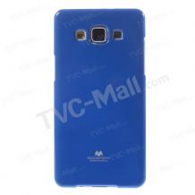 Луксозен силиконов калъф / гръб / TPU Mercury GOOSPERY Jelly Case за Samsung Galaxy A5 SM-A500F - син