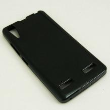 Силиконов калъф / гръб / TPU за Lenovo A6000 / A6010 - черен / гланц