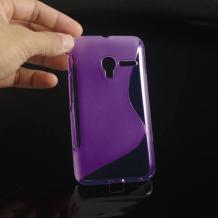 Силиконов калъф / гръб / TPU S-Line за Alcatel One Touch Pixi 3 4.0 - лилав