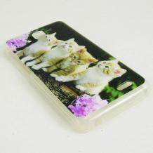 Силиконов калъф / гръб / TPU за Lenovo A536 - цветен / котета