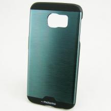  Луксозен твърд гръб / капак / MOTOMO за Samsung Galaxy S6 G920 - черно / зелено