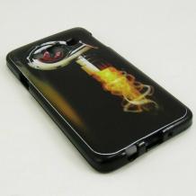 Силиконов калъф / гръб / TPU за Samsung Galaxy A3 SM-300F - черен / Fire
