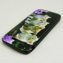 Силиконов калъф / гръб / TPU за Alcatel Idol Alpha / Alcatel 6032X - цветен / котета