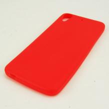 Ултра тънък силиконов калъф / гръб / TPU Ultra Thin i-Zore за HTC Desire 626 - червен