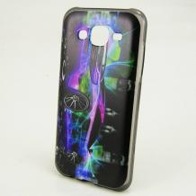 Силиконов калъф / гръб / TPU за Samsung J500 Galaxy J5 - черен / цветна кола