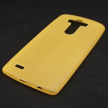 Ултра тънък силиконов калъф / гръб / TPU Ultra Thin i-Zore за LG G4 - жълт