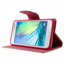 Кожен калъф Flip тефтер със стойка Mercury GOOSPERY Fancy Diary за Samsung Galaxy A3 SM-A300F / Samsung A3 - розов