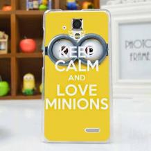 Твърд гръб за Lenovo A536 - Keep Calm And Love Minions