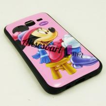 Силиконов калъф / гръб / TPU за Samsung Galaxy J5 / Samsung J5 - розов / Minnie Mouse