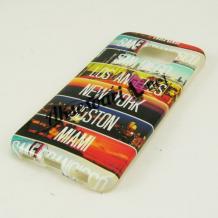 Силиконов калъф / гръб / TPU за Samsung Galaxy S6 Edge+ G928 / S6 Edge Plus - American cities