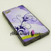 Силиконов калъф / гръб / TPU за Sony Xperia Z5 Compact / Xperia Z5 Mini - лилав / Floral