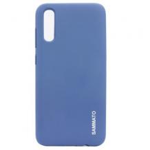 Луксозен силиконов калъф / гръб / Sammato Cover TPU Case за Samsung Galaxy A10 - син