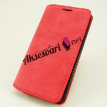 Калъф Flip тефтер Flexi със стойка за Apple iPhone 6 / iPhone 6S - светло червен
