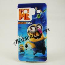 Силиконов калъф / гръб / TPU за Samsung Galaxy A3 A300F / Samsung A3 - Minions Despicable me / син