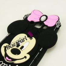 Силиконов калъф / гръб / TPU 3D за Samsung Galaxy A5 A500F / Samsung A5 - Mickey Mouse / черен с камък