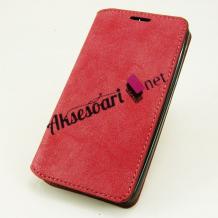Калъф Flip тефтер Flexi със стойка за Samsung Galaxy S4 I9500 / Samsung S4 I9505 / Samsung S4 i9515 - тъмно червен