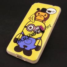 Силиконов калъф / гръб / TPU за Samsung Galaxy A3 A300F / Samsung A3 - жълт / Minions & Milo