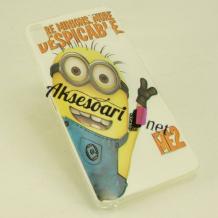 Силиконов калъф / гръб / TPU за Lenovo A7000 - бял / Minions / Миньони / Despicable me