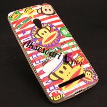 Силиконов калъф / гръб / TPU за Lenovo A5000 - цветен / Paul Frank / маймуна