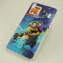 Силиконов калъф / гръб / TPU за Lenovo A7000 - син / Minions / Миньони / Despicable me / Аз проклетникът